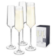 Reserve-inez-crystal-flute-glasses-by-viski-(set-of-4)-Champagne-Glasses