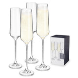 Reserve-inez-crystal-flute-glasses-by-viski-(set-of-4)-Champagne-Glasses