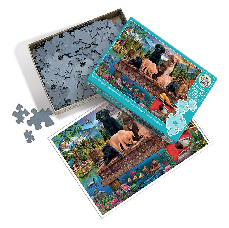 Pups and Ducks (Family) 350 Piece Puzzle