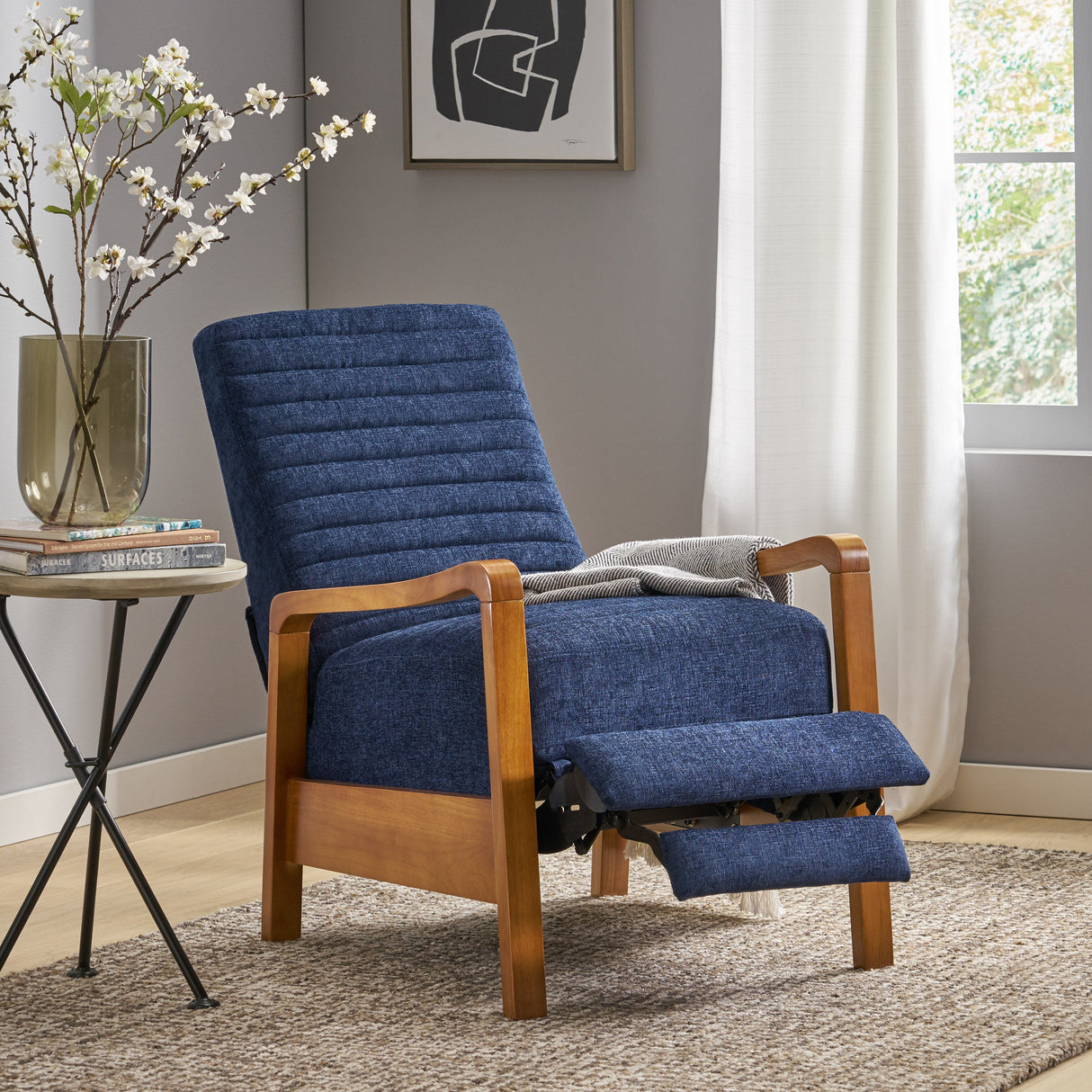 Mid-Century Modern Manual Club Recliner