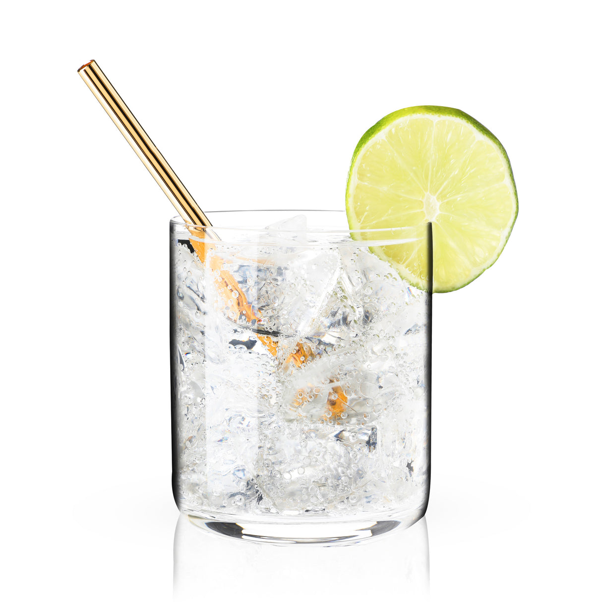 Belmont stainless steel lowball straws in gold viski®