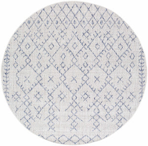 Maunawili Blue Detailed Gray Rug - Clearance
