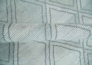 Modern 8x10 Silver, Ivory and Charcoal Geometrical Handmade Art Silk Area Rug