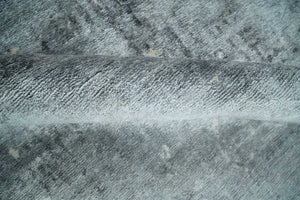 Modern Abstract 5.9x8.5 Silver, Beige and Charcoal Hand Knotted bamboo Silk Area Rug