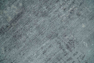 Modern Abstract 5.9x8.5 Silver, Beige and Charcoal Hand Knotted bamboo Silk Area Rug