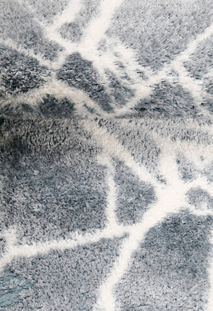 Modern Abstract Design Gray 5x7 Rug