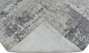 Hand Loom 6x9 Modern Abstract Gray and Ivory Area Rug