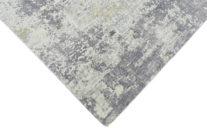 Hand Loom 6x9 Modern Abstract Gray and Ivory Area Rug