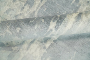 Modern Abstract Handmade 8x10 Beige and Gray Bamboo Silk Area Rug