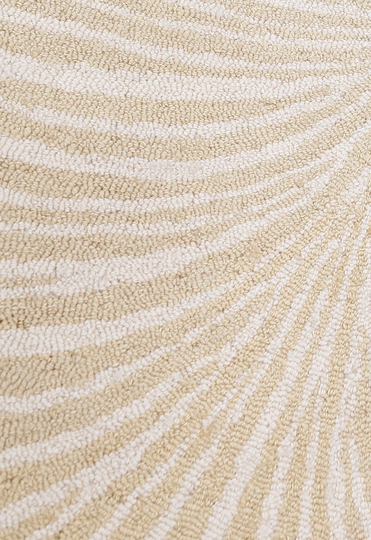 Modern Beige Blossom Hand Tufted 5x5 Wool Rug