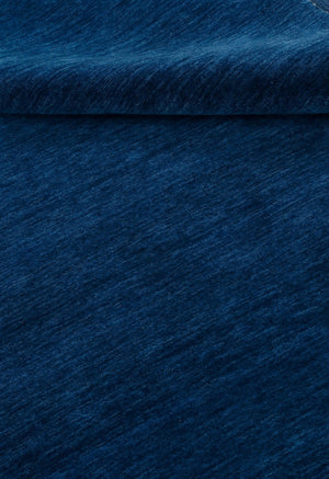 Modern Blue Solid Design Hand Loomed Wool Area Rug