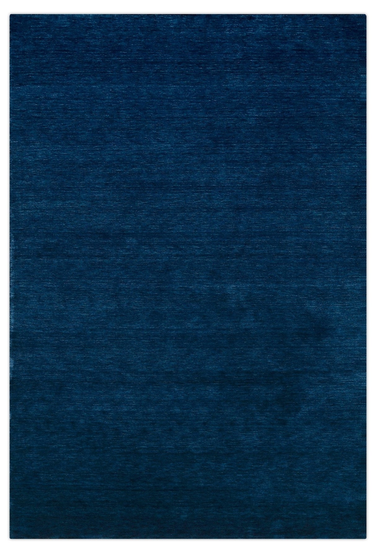 Modern Blue Solid Design Hand Loomed Wool Area Rug