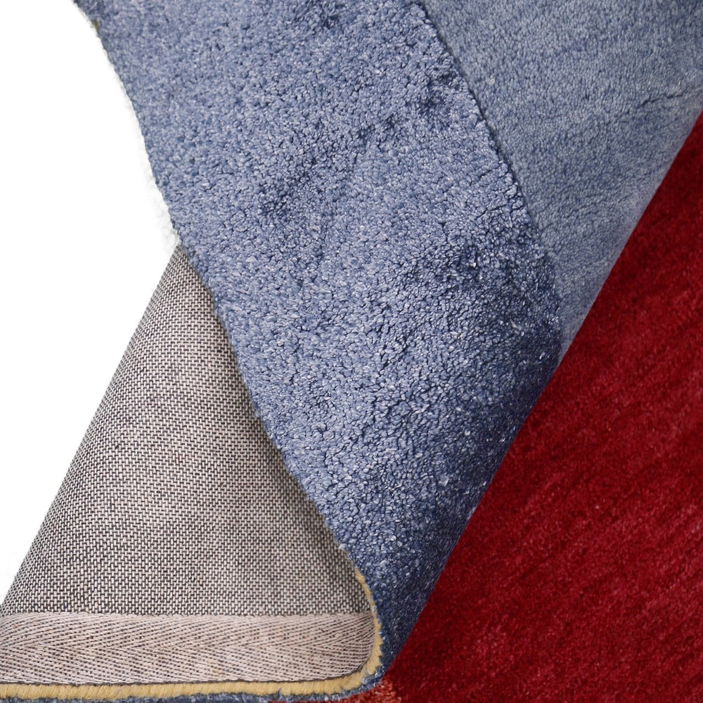 Modern Color Blocks Hand Tufted 5x8 Wool Area Rug