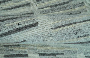 Modern Contemporary Charcoal And Gray 2x3 Wool Area Rug
