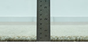 Modern Contemporary Olive, Beige and Ivory Stripes Design Custom Made wool area Rug