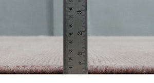 Modern Contemporary Solid Peach Hand knotted 8x10 wool Area Rug