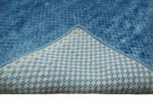 Modern Geometrical Hand Made 2x3 Blue Art silk Area Rug