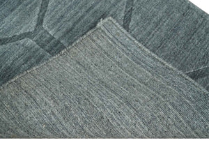 Modern Geometrical Hand Woven 2x3 Charcoal Art Silk Area Rug