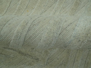 Modern Geometrical Pattern Silver Hand Knotted 10x13 Wool Area Rug