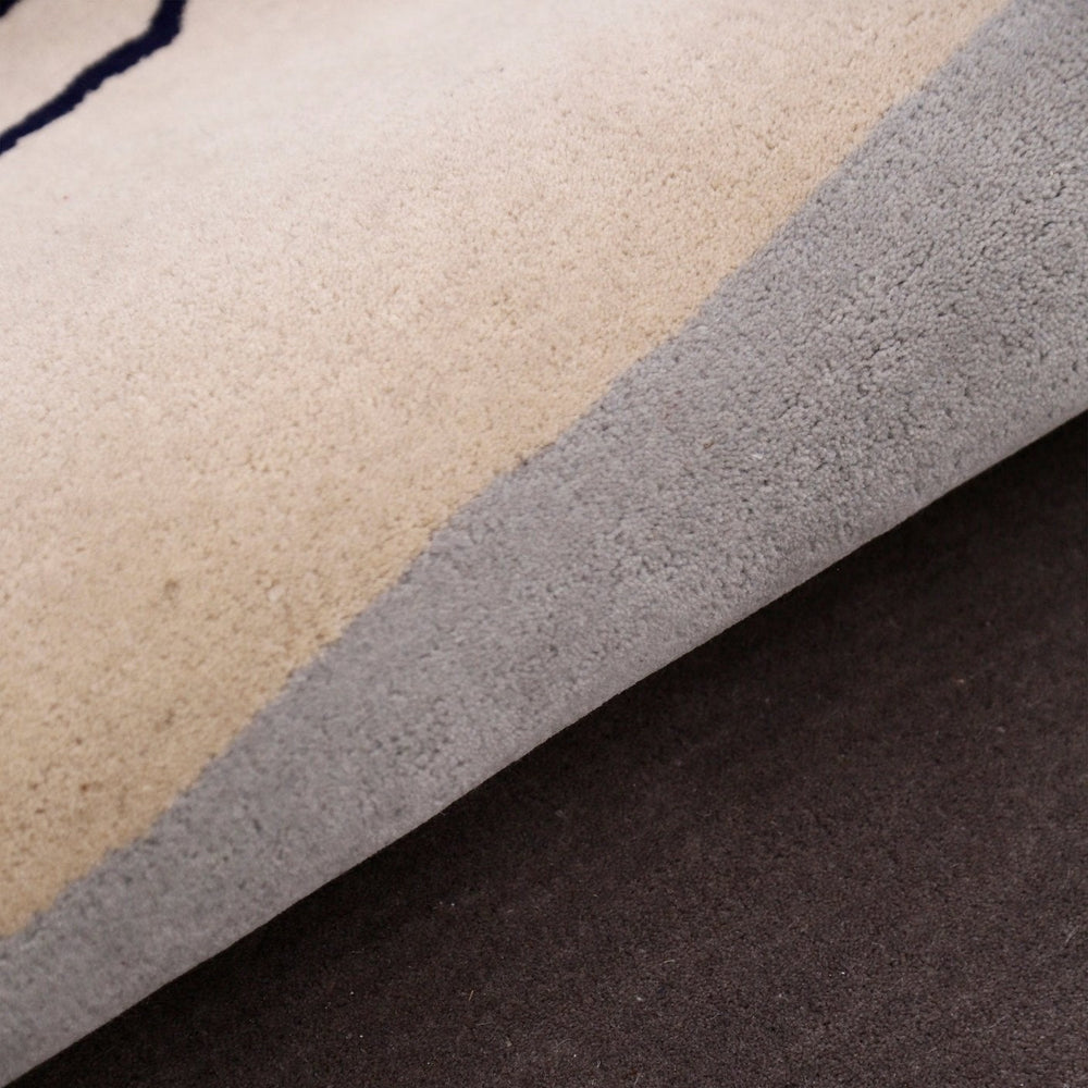 Modern Ink Loop Multicolor Hand Tufted 4x6 Wool Area Rug
