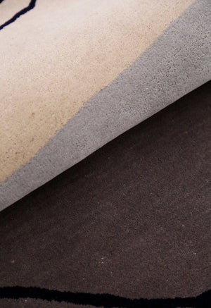 Modern Ink Loop Multicolor Hand Tufted 4x6 Wool Area Rug