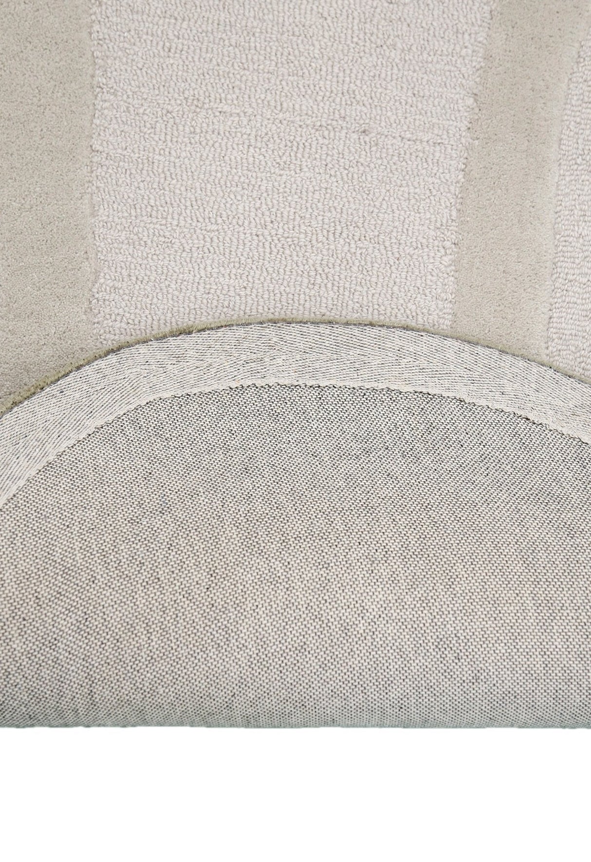 Modern Layered Pattern Ivory Hand Tufted 5x7 Wool Rug