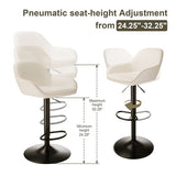 Modern leatherette gaslift adjustable swivel bar stools, set of 2 - Tuesday Morning - Table & Bar Stools