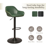 Modern leatherette gaslift adjustable swivel bar stools, set of 2 - Tuesday Morning - Table & Bar Stools