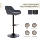 Modern leatherette gaslift adjustable swivel bar stools, set of 2 - Tuesday Morning - Table & Bar Stools