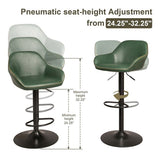 Modern leatherette gaslift adjustable swivel bar stools, set of 2 - Tuesday Morning - Table & Bar Stools