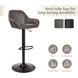 Modern leatherette gaslift adjustable swivel bar stools, set of 2 - Tuesday Morning - Table & Bar Stools
