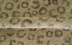 Modern leopard Design Hand knotted Camel and Taupe 8x10 wool area rug
