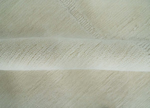 Modern Loop Cut Pile Solid plane Beige Hand Knotted 8x10 Wool Area Rug