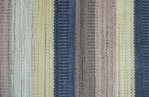 Modern Stripes Design 8x10 Hand Made Multicolor Blended Wool Area Rug