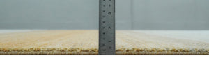 Modern 8x10 Hand Made Silver and Brown Blended Wool Flatwoven Area Rug