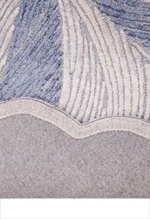 Modern Petal Ivory Hand Tufted 5x5 Wool Area Rug