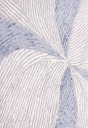 Modern Petal Ivory Hand Tufted 5x5 Wool Area Rug