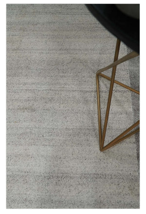 Modern Style 4.7x6.5 Brown and Silver Wool Hand Woven Area Rug
