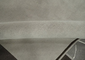 Modern Scandinavian 6x8 Silver and Charcoal Wool Hand Woven Area Rug
