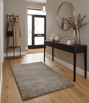 Modern Solid Brown 2x3 Hand Knotted Bamboo Silk Rug