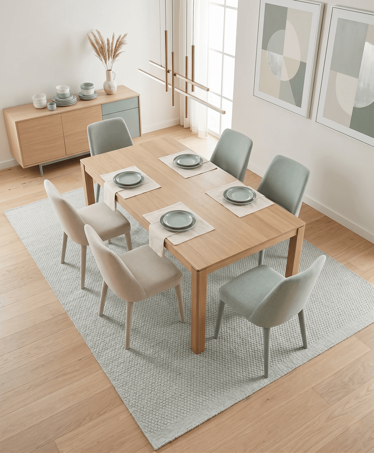 Modern Solid Ivory Hand made Dari Area Wool Rug