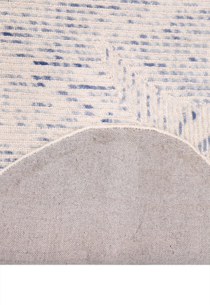 Modern Speckled stripes Ivory Hand Tufted 5x8 Wool Area Rug