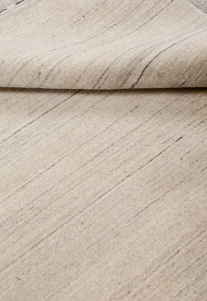 Modern Style Ivory Hand Loomed Wool Area Rug