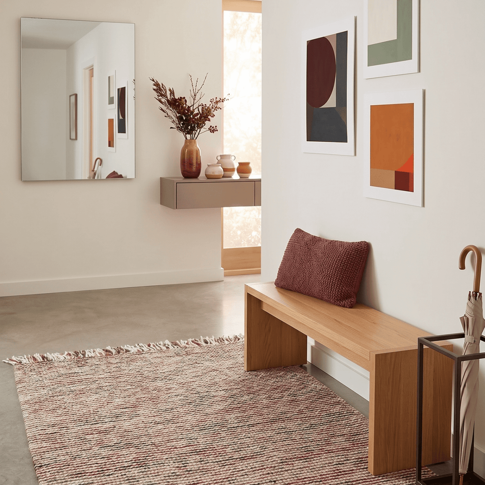Modern Style Multicolor Hand Made Wool Area Rug
