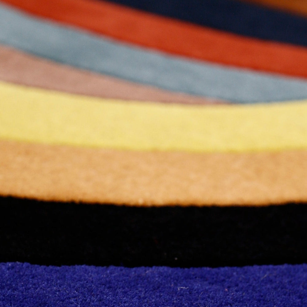 Modern Twin Rings Multicolor Hand Tufted 5x7 Wool Rug