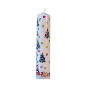 Christmas Trees Advent Large Pillar Candle