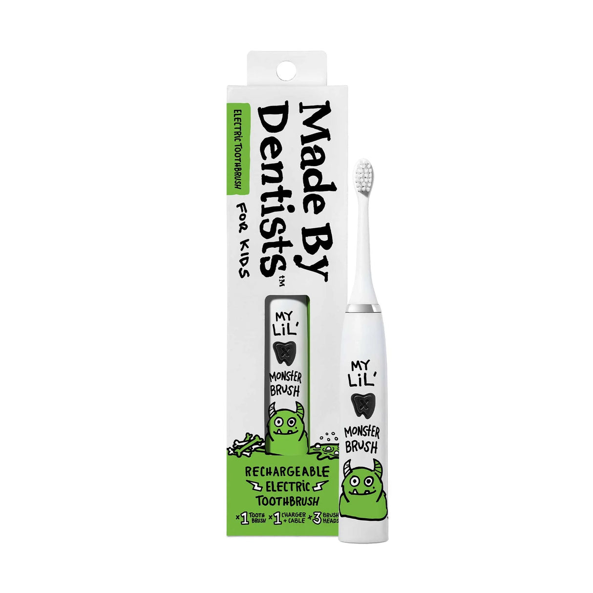 Made By Dentists Kids "Monster" Rechargeable Electric Toothbrush - New