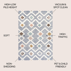 Monique Trellis High - Low Area Rug - Tuesday Morning - Area Rugs