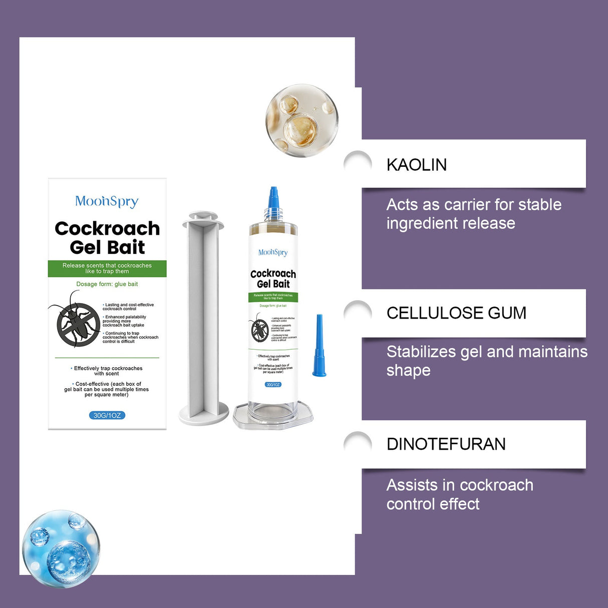 Cockroach Gel Bait Syringe 30g – Fipronil & Dinotefuran Formula