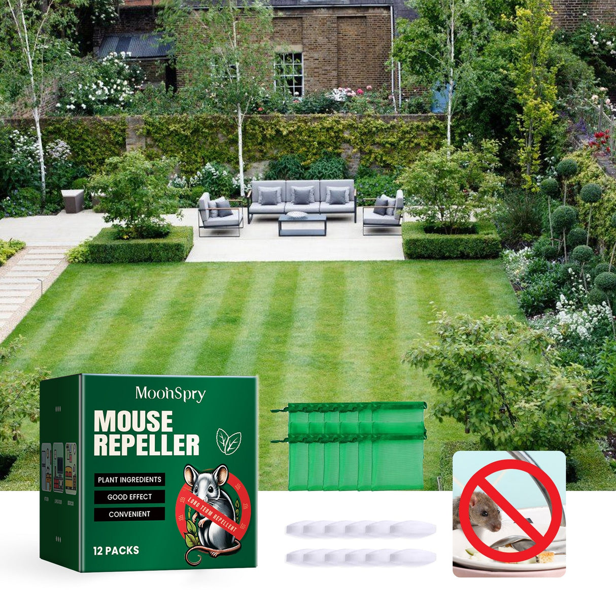 MoonSpry Mouse Repellent Pills 12pcs – Peppermint & Clove Oil Formula